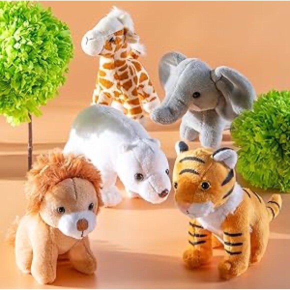 New! Pretex Safari Friends Stuffed Animals Plush Set - Picture 3 of 4